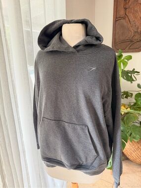 Gymshark Hoodie Small Gray Pullover Minimal Athleisure Gym Wear